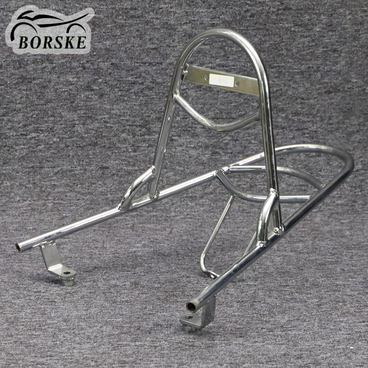 Borske Motorcycle Parts Supplier Custom Chrome Luggage Rack Rear Shelf Holder