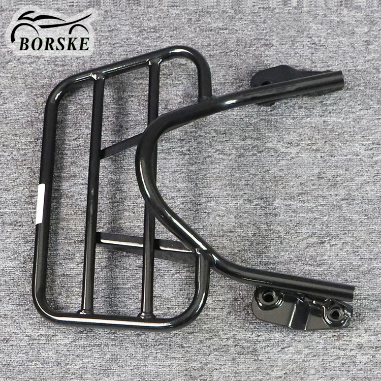 Borske Motorcycle Parts Distributor Custom Matte Black Rear Luggage Rack Shelf