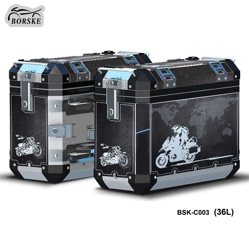 Borske factory New Best quality aluminum motorcycle side aluminum box