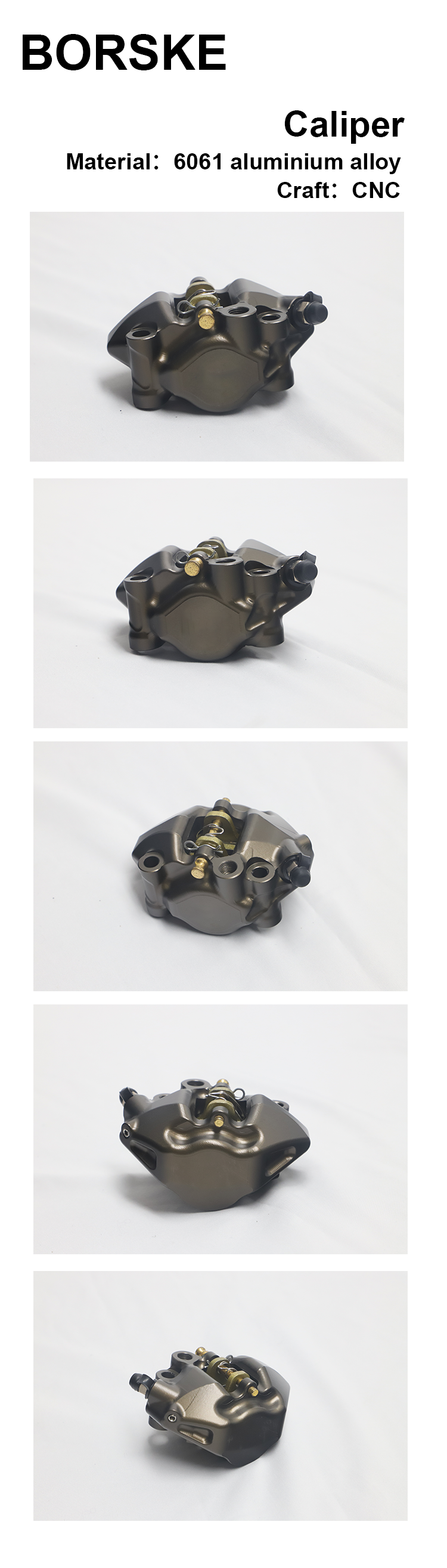 Borske Motorcycle Parts Supplier Custom CNC Aluminum Front Disc Brake Caliper 1