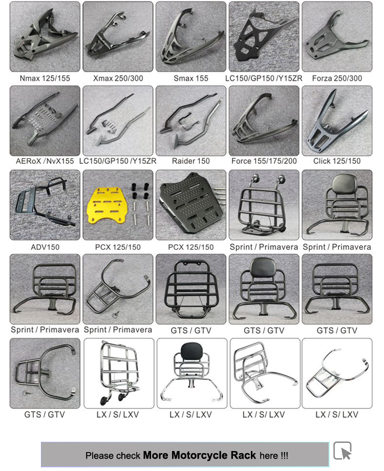 Borske motorcycle Factory Motorcycle Rear Luggage Rack Saddlebag Shelf Bracket for Yamaha SMAX 2