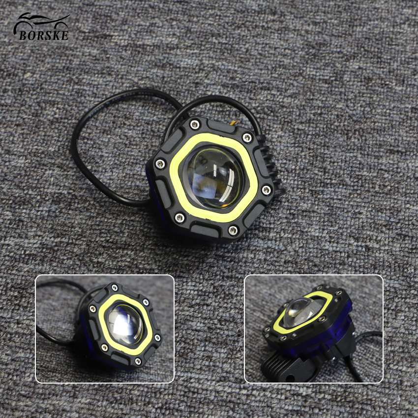 BORSKE Wholesale Motorcycle Headlight Headlamp Head Light For Motorcycle Cafe Racer 2