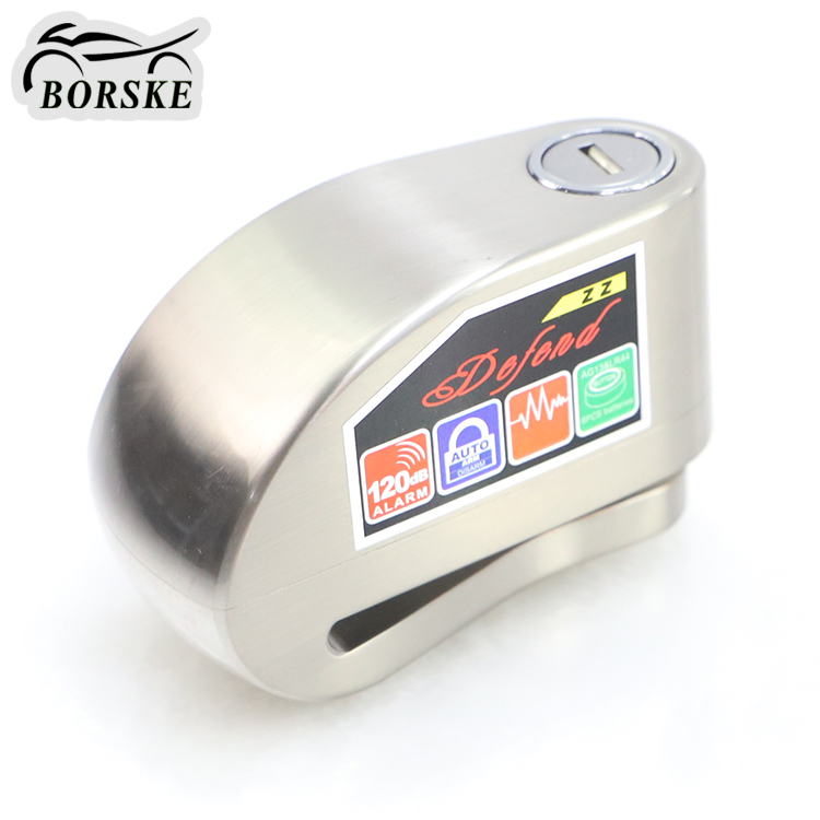 Motorcycle alarm disc lock