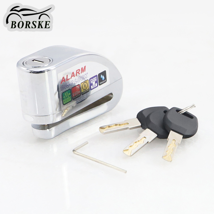 Borske Motorcycle Parts Supplier Wholesale Zinc Alloy Alarm Disc Brake Lock