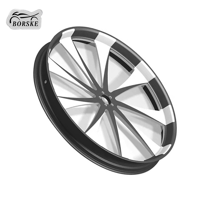 BORSKE Fat Spoke Front Wheel for Harley Touring Bagger Street Glide Road Glide Ultra Limited