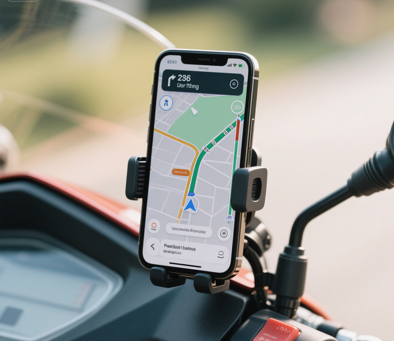 Installation of Motorcycle Mobile Phone Holder