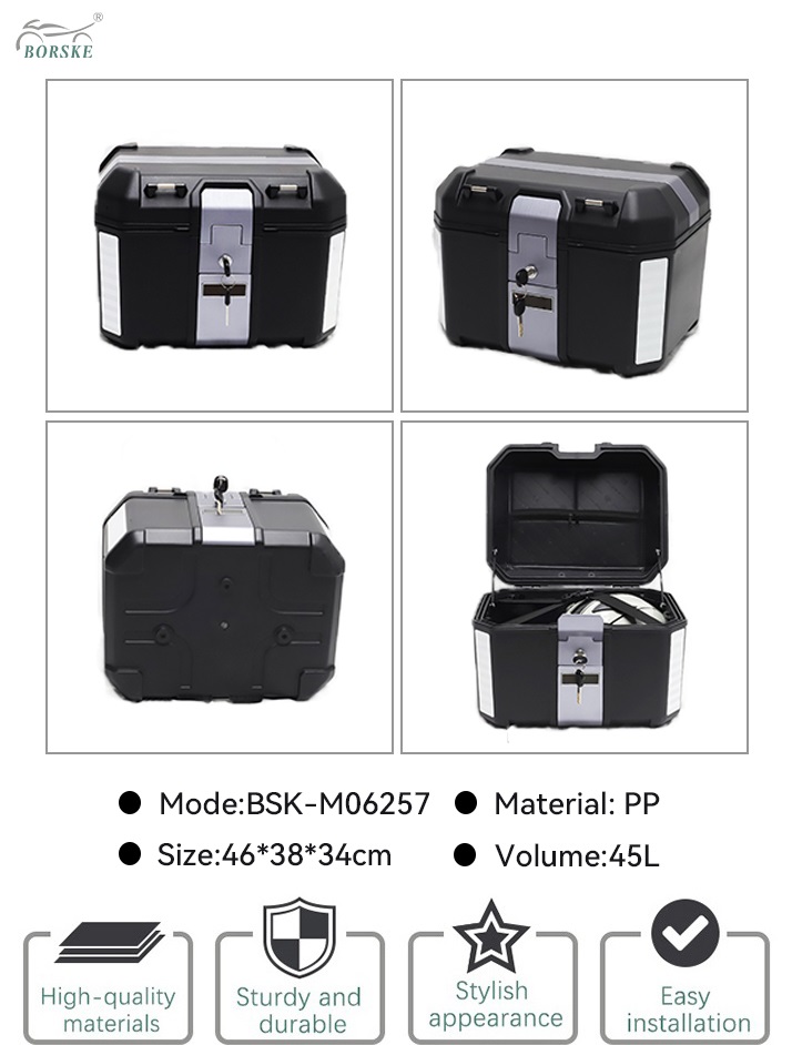 45L PP Motorcycle Top Box Tail Case 1
