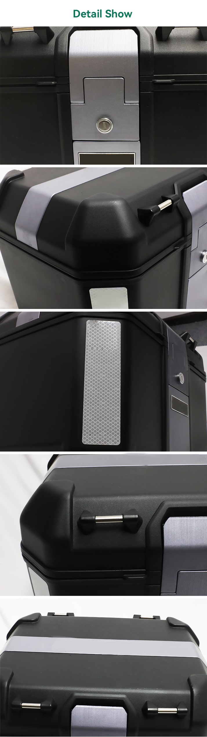 45L PP Motorcycle Top Box Tail Case 2