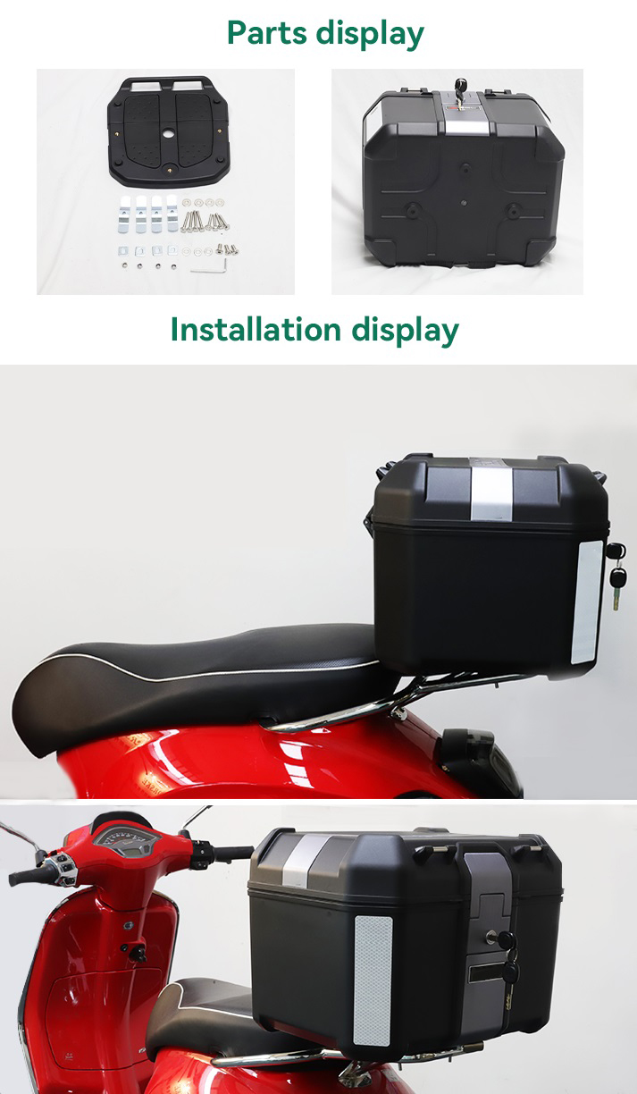 45L PP Motorcycle Top Box Tail Case 4