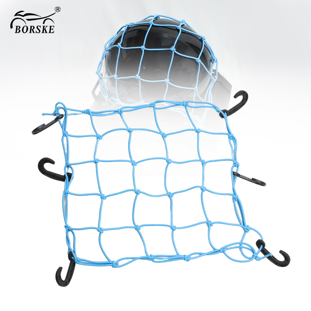 Stretch Cargo Pocket Motorcycle Helmet Mesh Storage Motorcycle Helmet Stretch Luggage Net With Hook