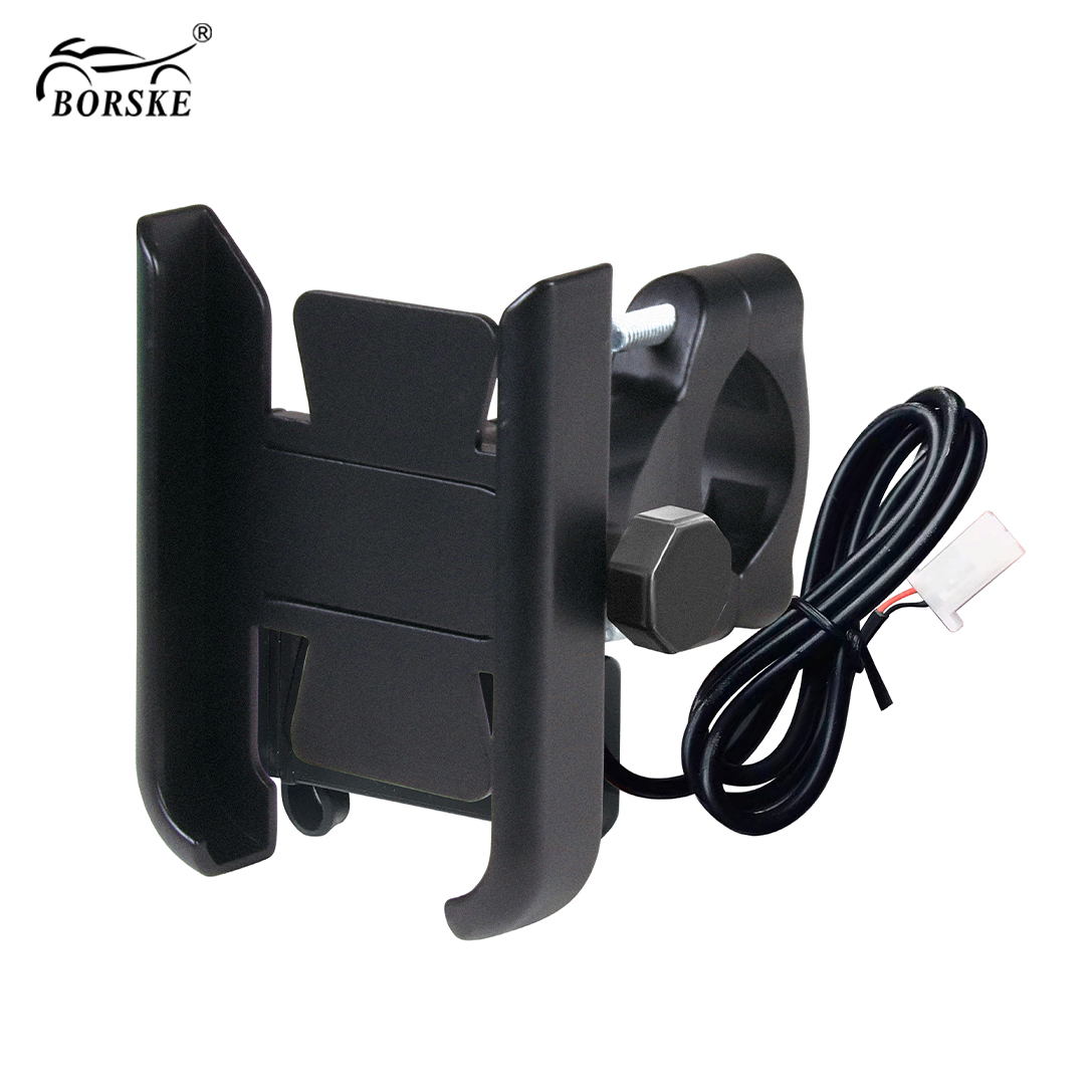 Adjustable Waterproof Bicycle Phone Holder with USB Charging