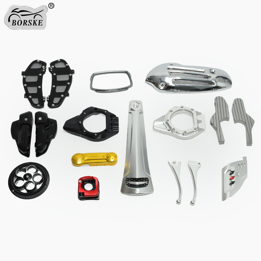Custom CNC Motorcycle Exhaust Pipe Cooling Fan Cover Radiator Grille Lever Scooter Parts for Vespa