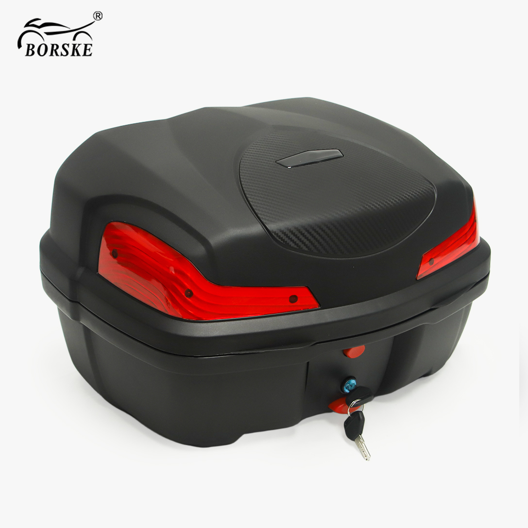 Multiple Colors Black PP Motorcycle Trunk Tail Box Hard Plastic Waterproof Motorcycle Top Box