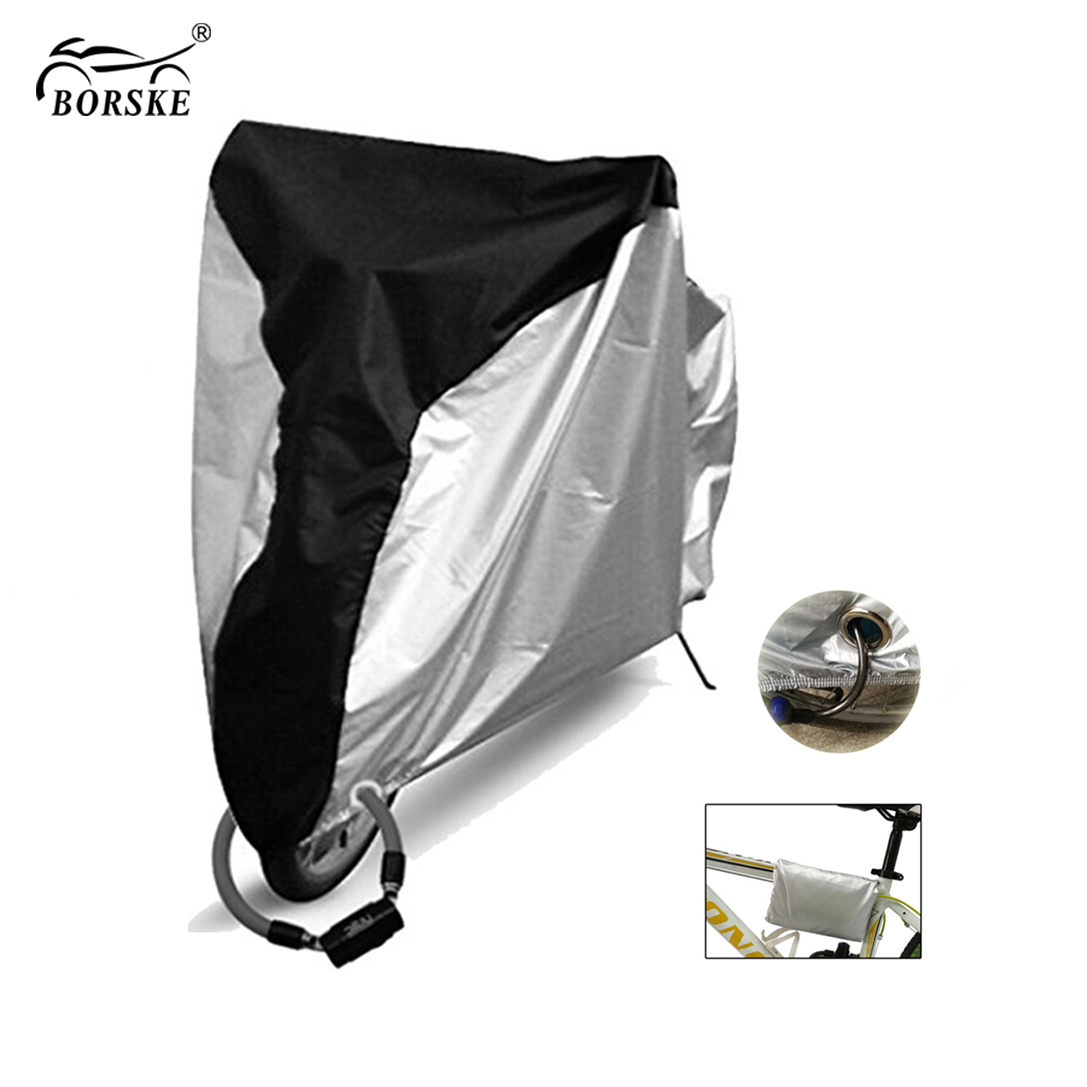 Durable 210D Oxford Cloth Bike Cover With Windproof Adjustable Buckle