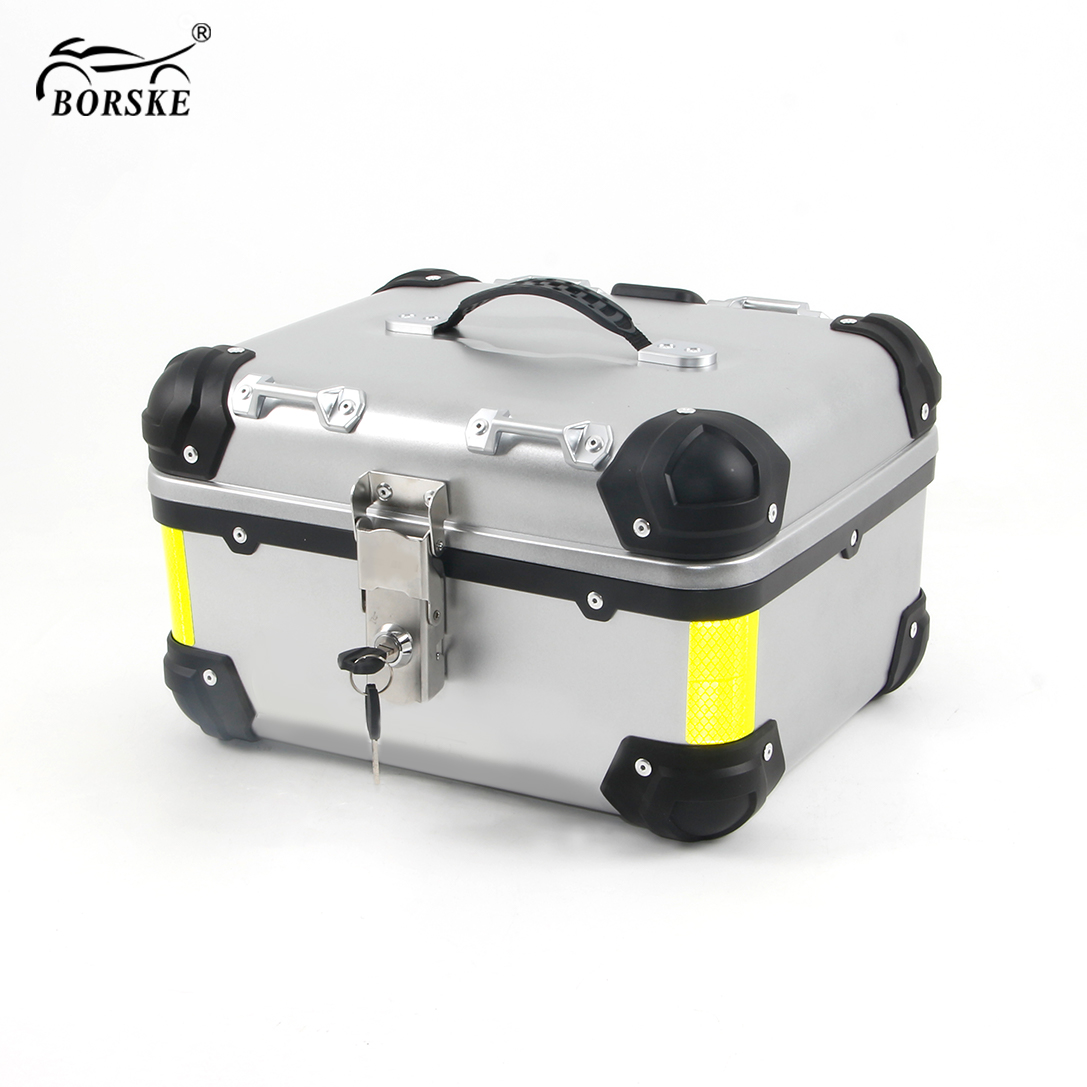 28L Luggage Waterproof Motorcycle Top Case Universal Tail Box Trunk Tour Storage with Security Lock