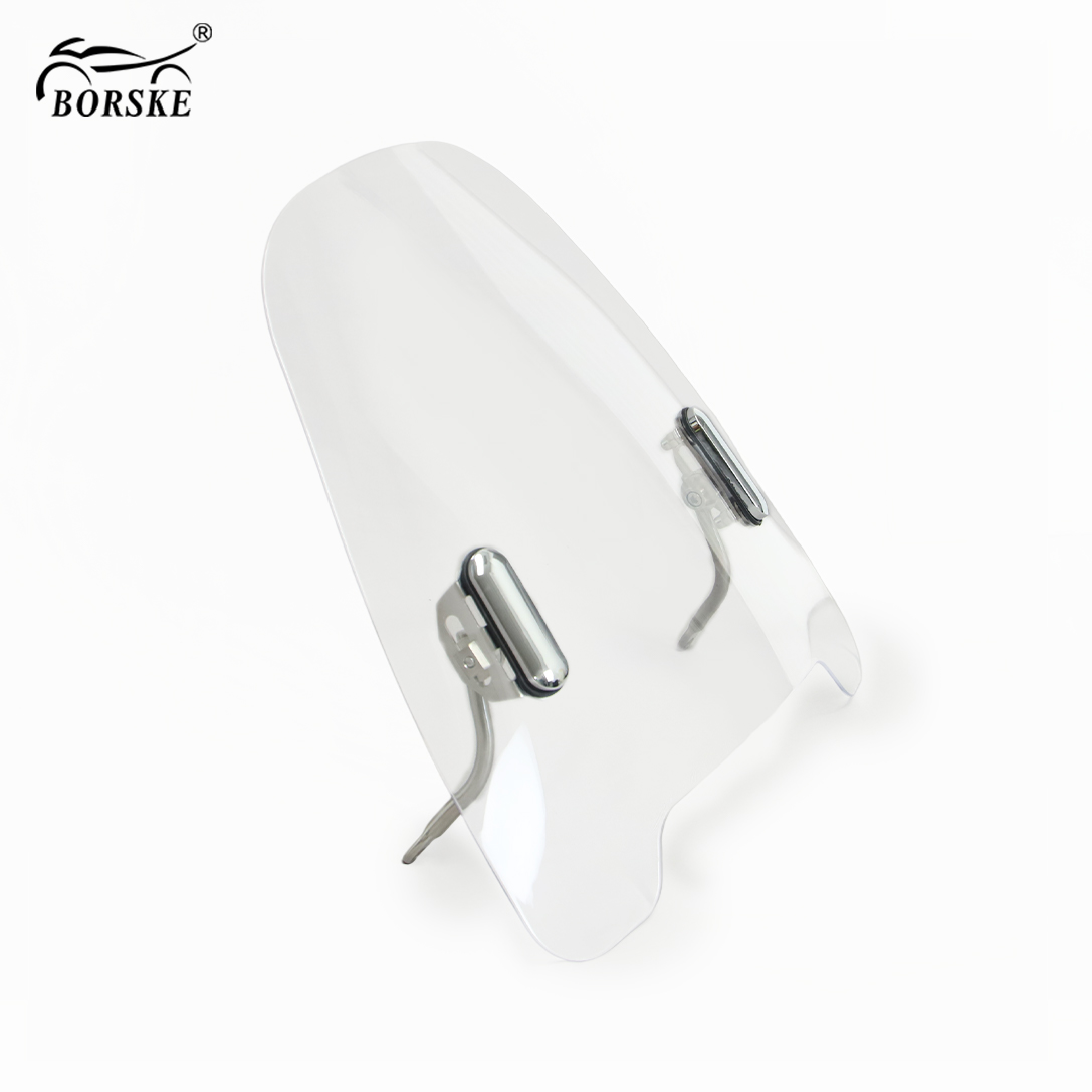 Universal PC Motorcycle Front Windshield Air Deflector Wind Deflector Clear Scooter Windscreen