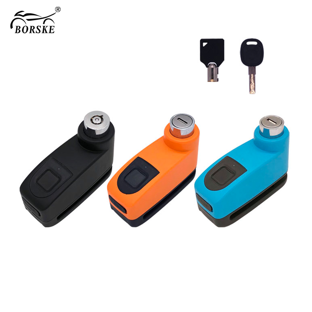 Bicycle Bike Scooter 120DB Waterproof Motorcycle Anti-theft Security Fingerprint Alarm Disc Lock
