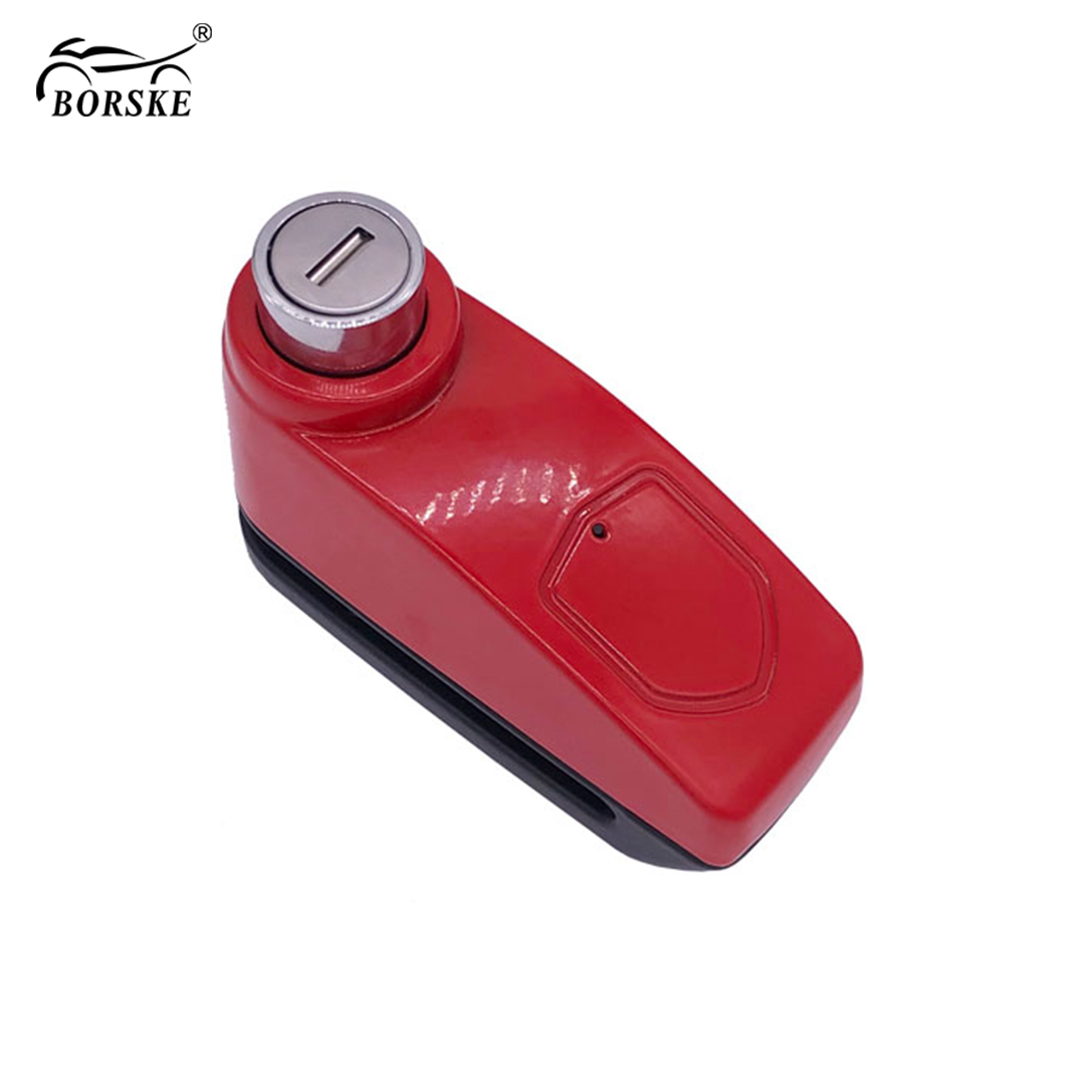 BORSKE Custom Rechargeable Waterproof Anti-theft Security Motorcycle Alarm Disc Lock with USB Charge