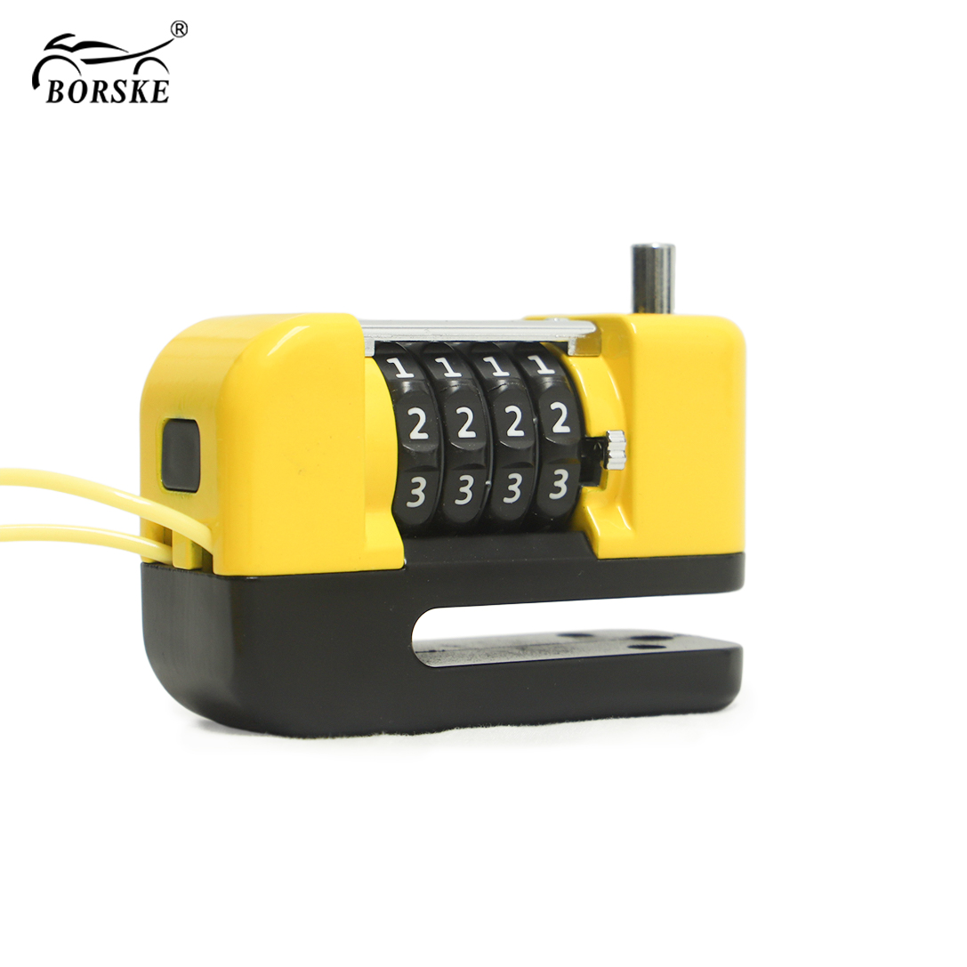 Motorcycle Anti-Theft Combination Lock Anti-Pry Password Disc Brake Lock for Bicycle Mountain Bike