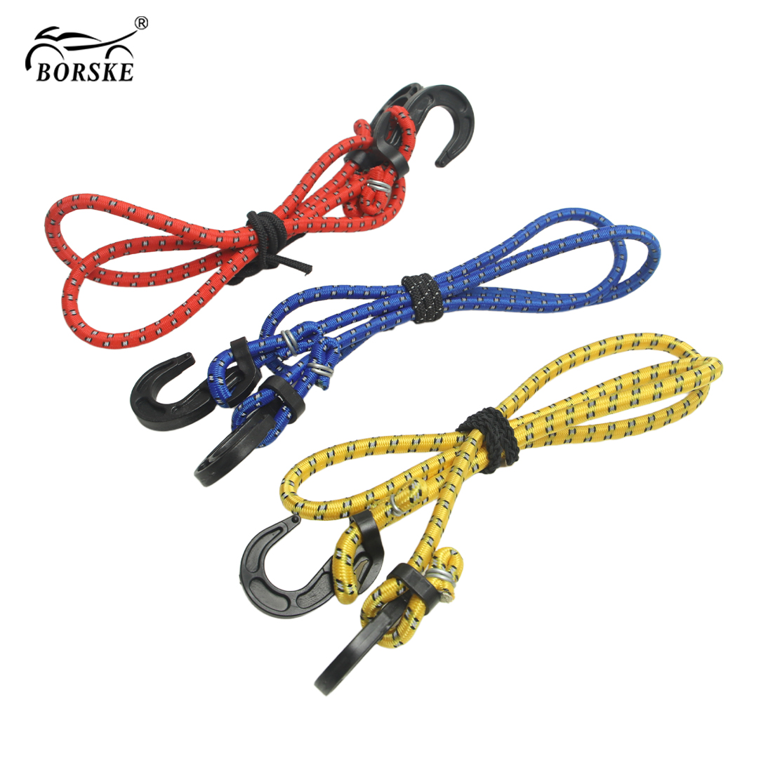 Motorcycle Truck Luggage Tie Down Bungee Stretch Ropes Straps Elastic Cords with Plastic Hooks