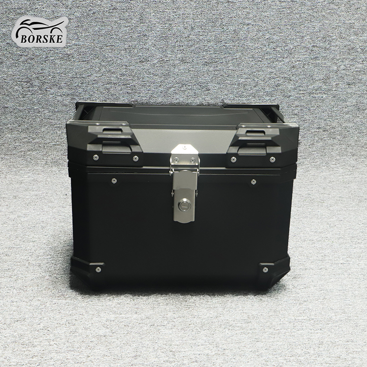 BORSKE Factory Wholesale Plastic Black Top Case Cargo Box Motorcycle Luggage Storage Tail Box