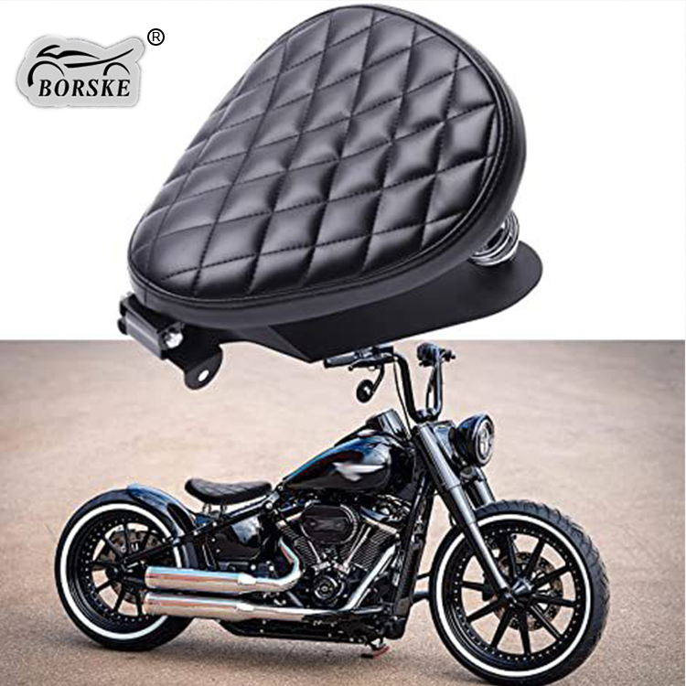Borske Motorcycle Parts supplier custom PU motorcycle seat cushion for Harley Davidson