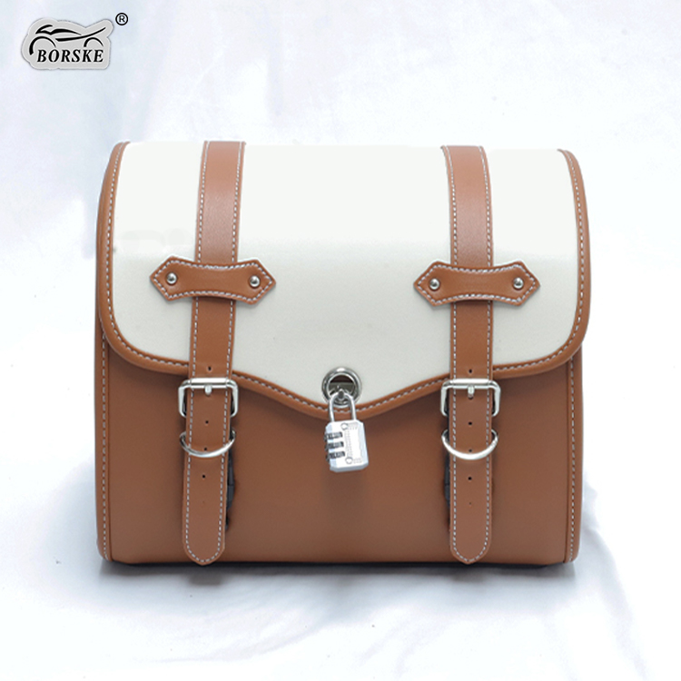 Borske Scooter Parts Supplier Custom Leather Luggage Tail Bag