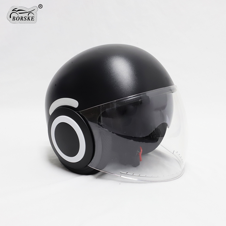 Borske Custom Wholesale Motorcycle Riding Helmet Scooter Half Face Helmet with goggles