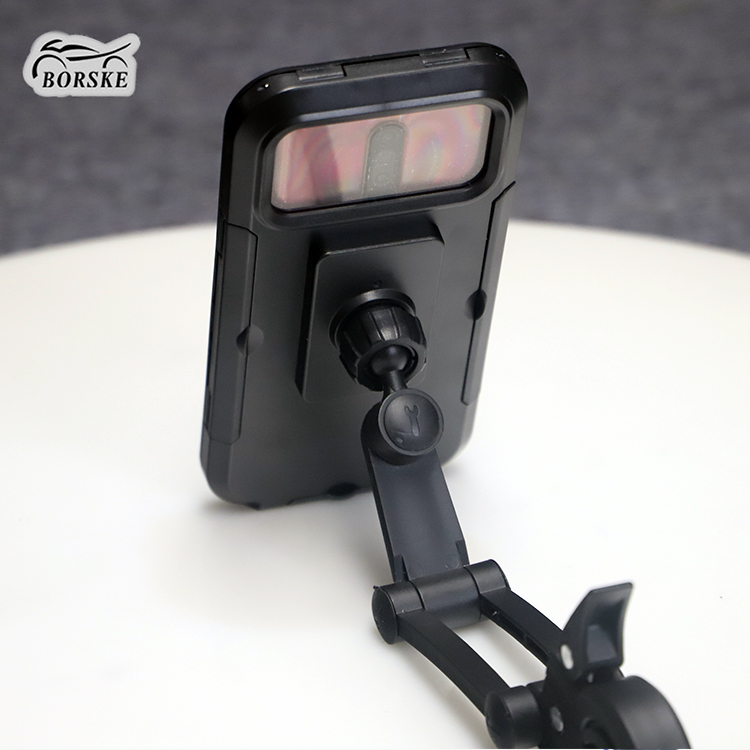 Cell phone holder for motorcycle