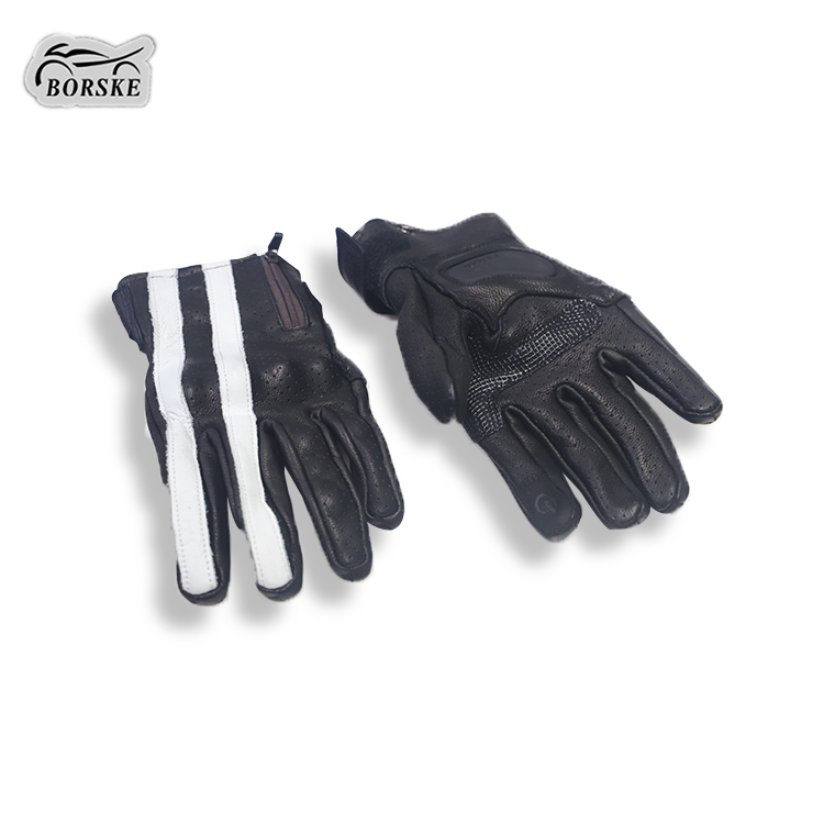 Custom Waterproof Full Finger Gloves Carbon Fiber Motorcycle Touch Screen Glove