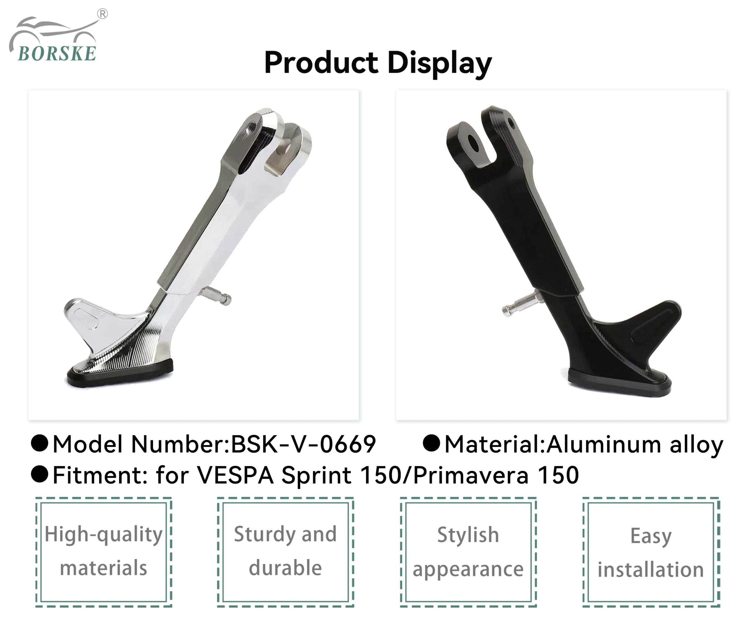 Motorcycle Kickstand for Vespa 1