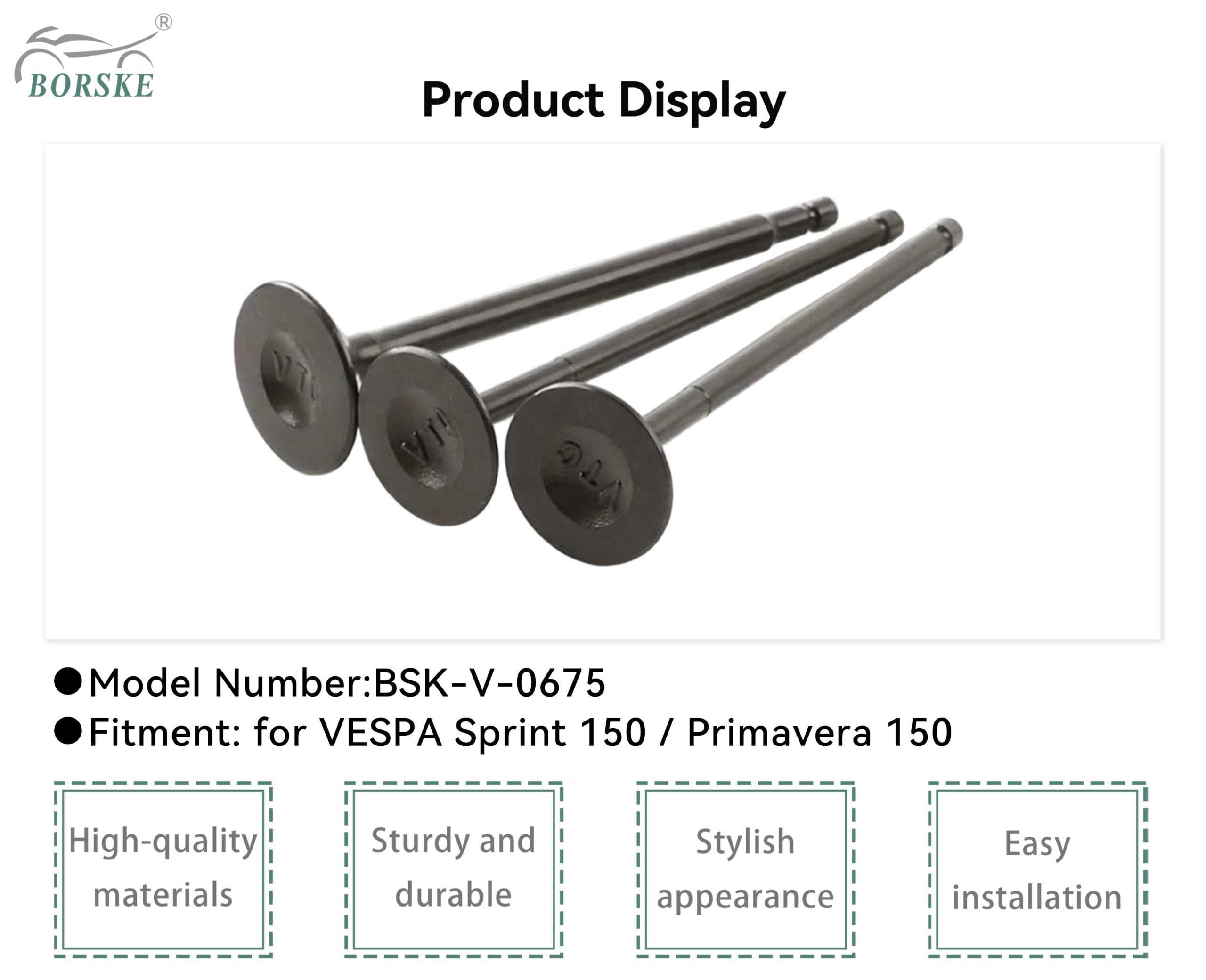 Engine Valve Intake Exhaust Valve for Piaggio 150 Spring Primavera150 FLY150 LVX150 1