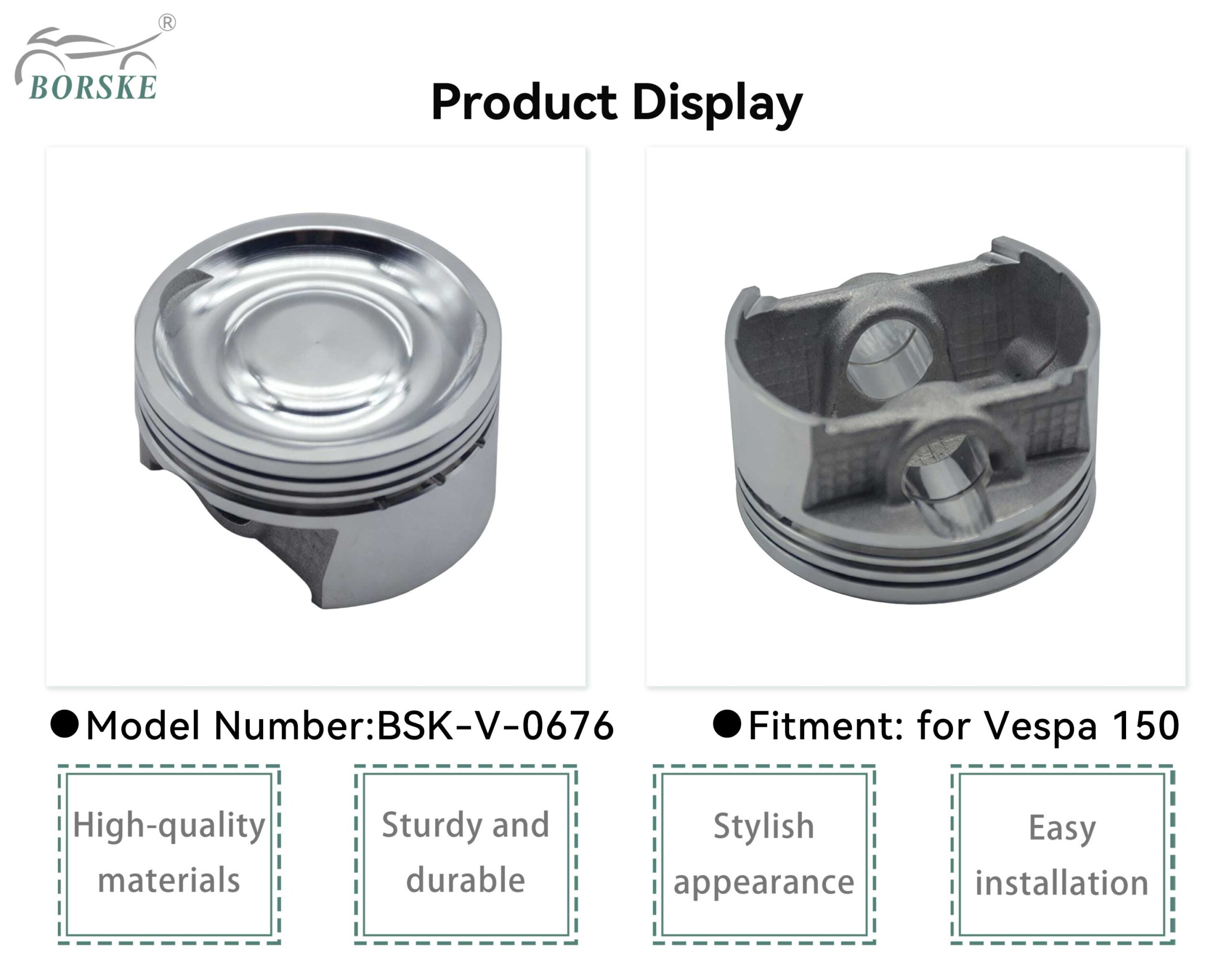 58mm Motorcycle Piston for Vespa Sprint Primavera 150 1