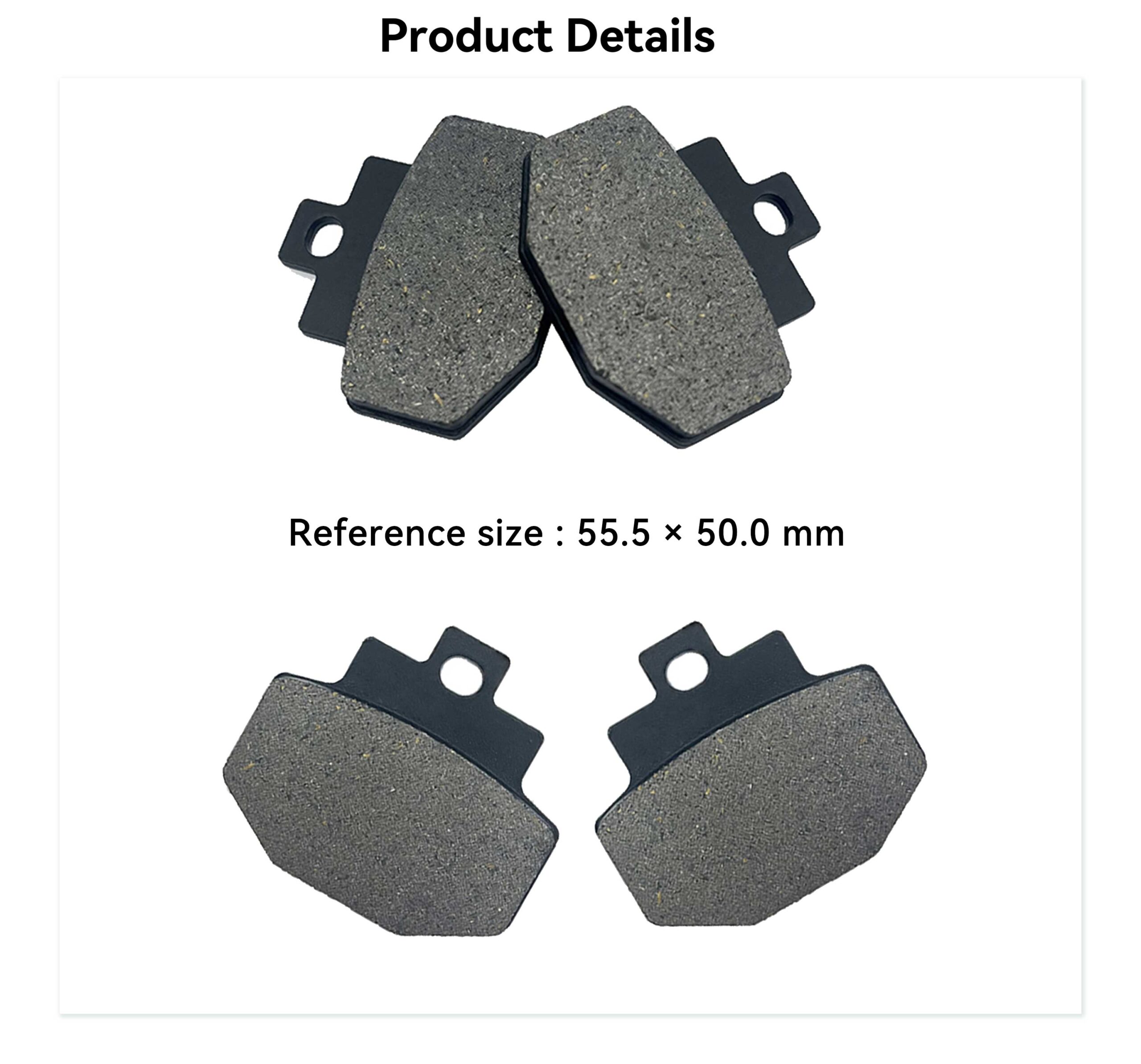 Pastilhas de travão traseiras de motocicleta para Vespa 2