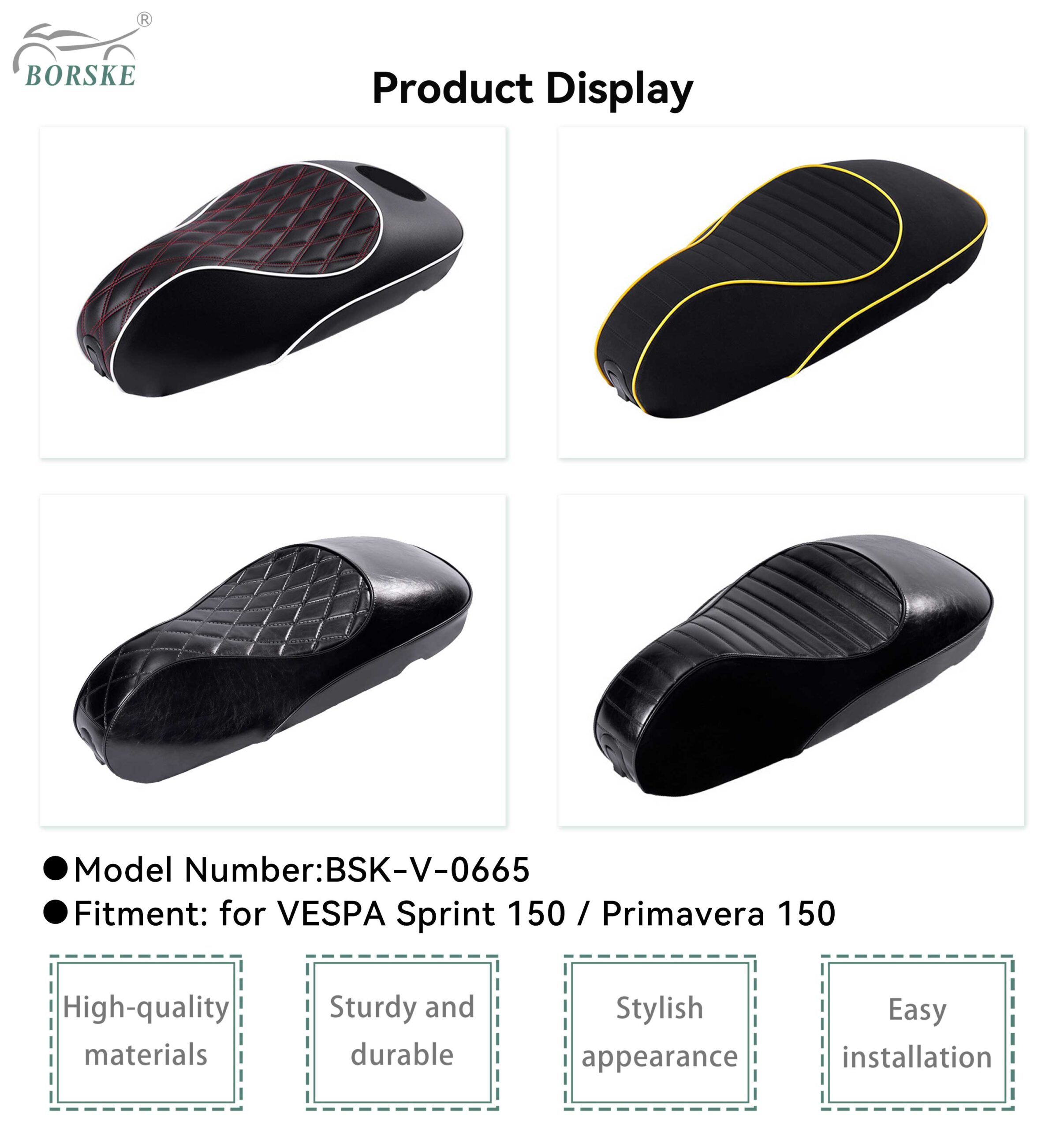 Coussin de siège moto pour VESPA Sprint Primavera 150 1